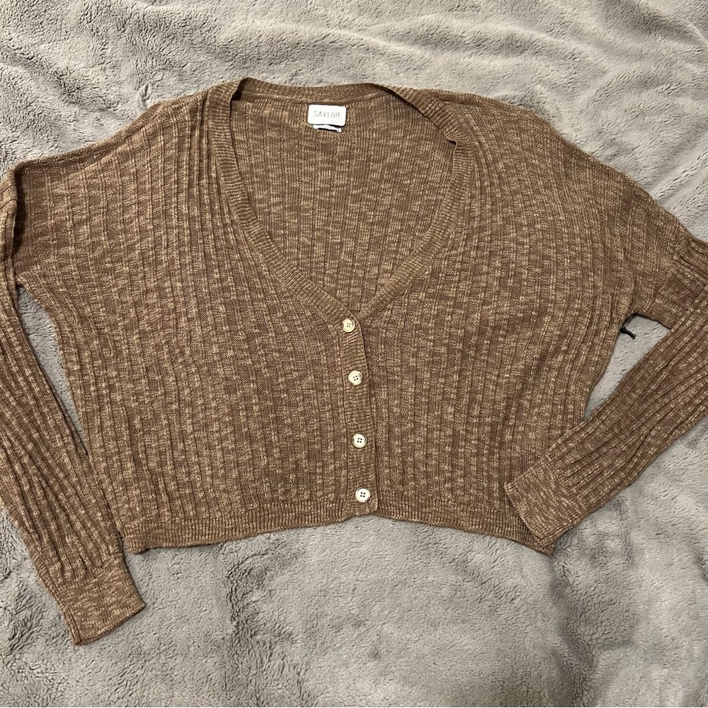 SAYLOR Tiggy Ribbed Cardigan - Picture 2 of 7